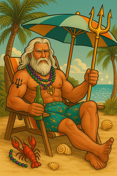 Krewe of Neptune Summer 2025 T-shirt and Can Holder/Tumbler Bundle