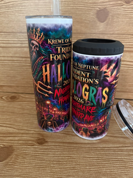 Krewe of Neptune Trident Foundation Hallogras Tumbler/ Can Holder