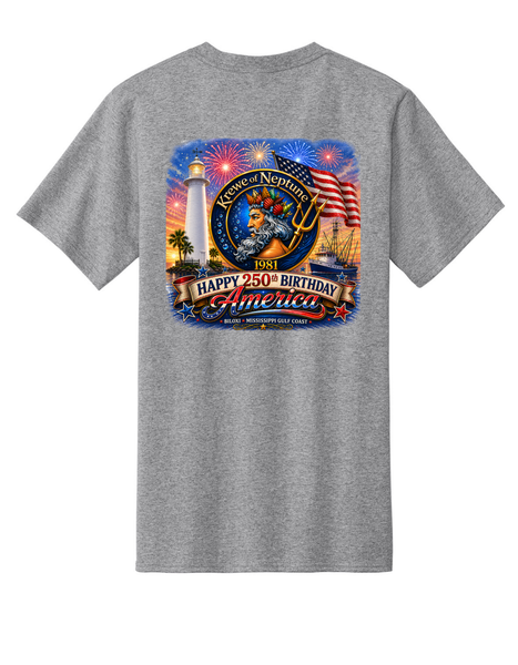 “Happy 250th Birthday America” Cotton  T-Shirt